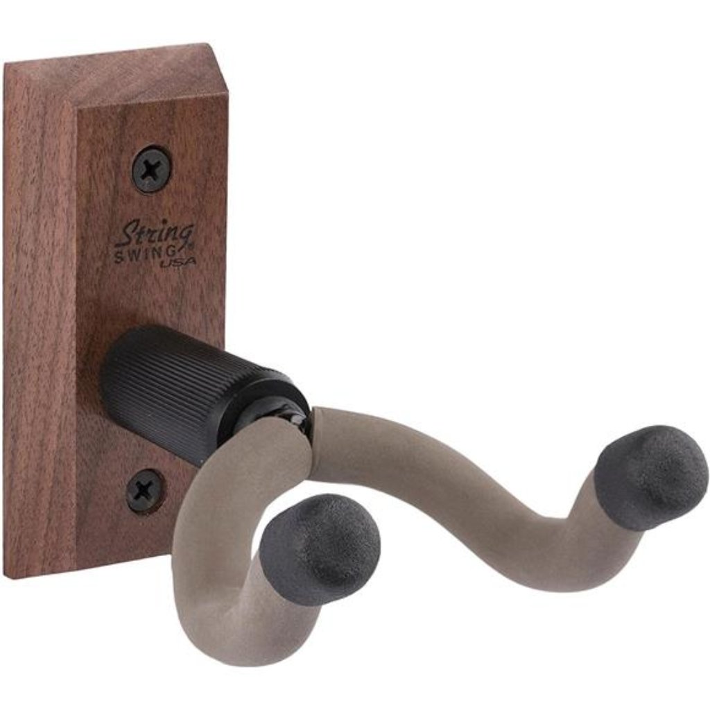 Guitar Hanger Wall Mount Bracket Holder For Electric Guitar, Black Walnut